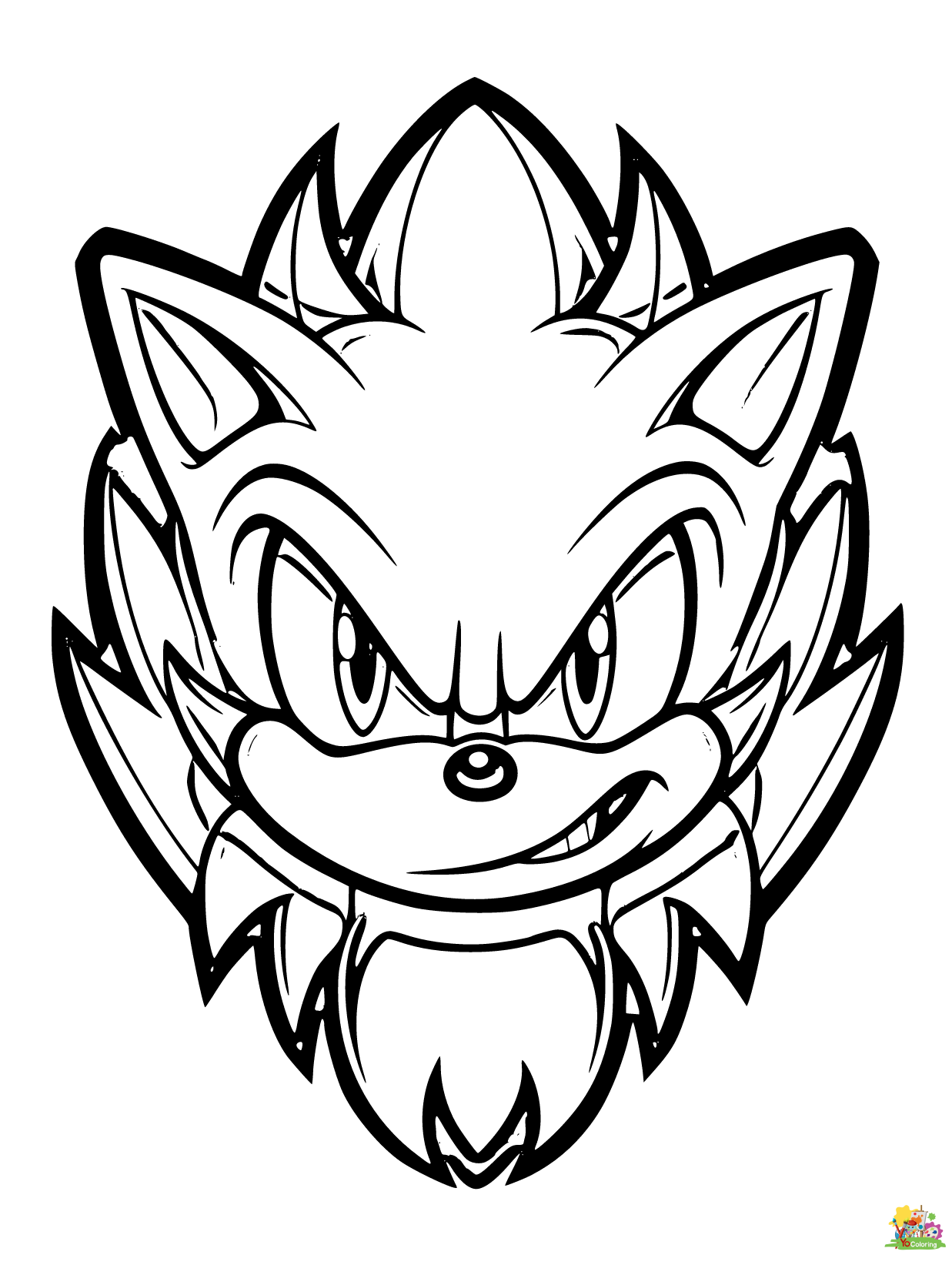 Dark Sonic coloring page – Having fun with children