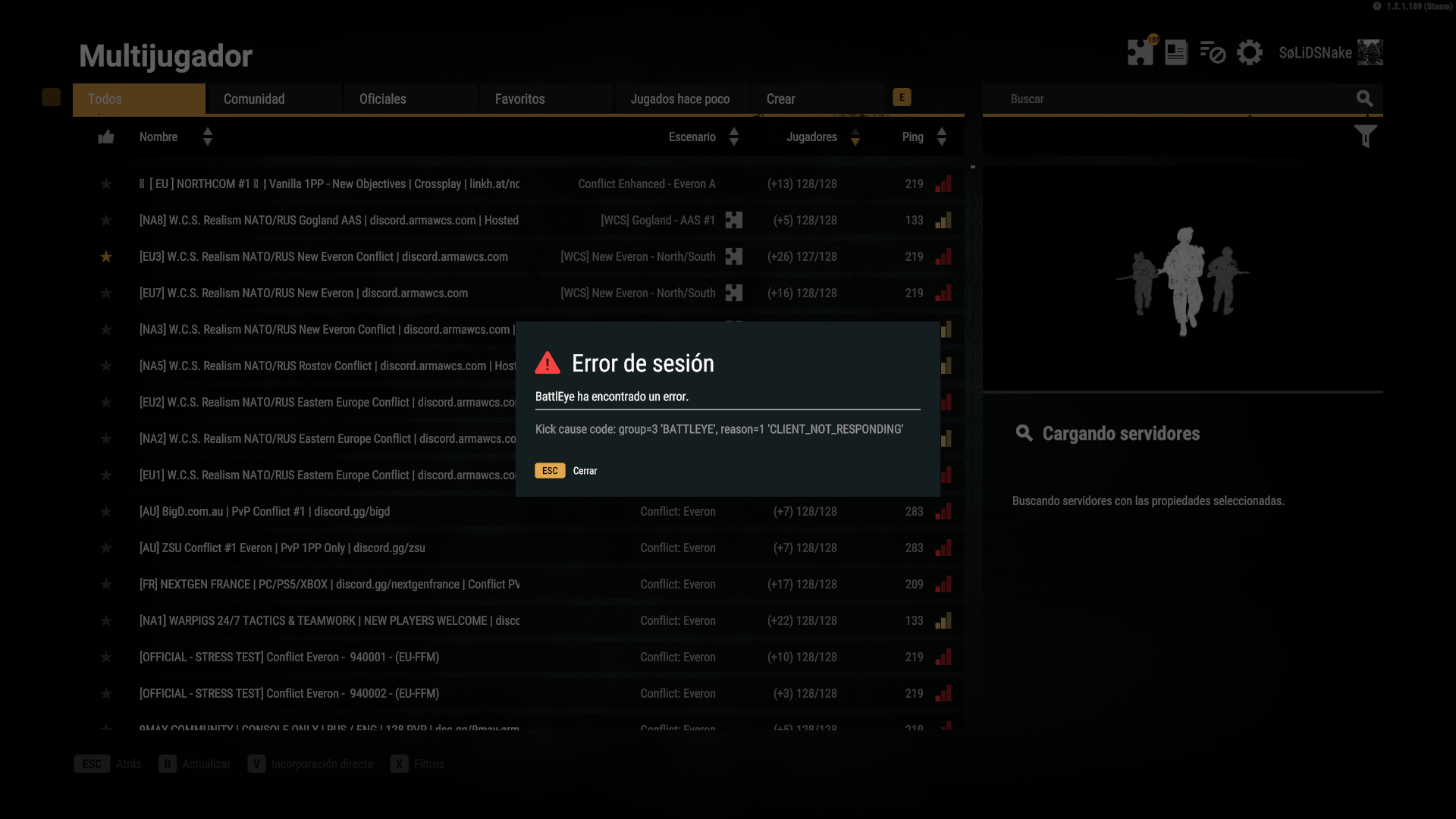  t180081 connection issues kick cause code group 3 battleye reason